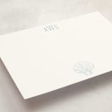 "Seashell " - Personalized Stationery Cards in Shell by Shiny Penny Studio - Detail