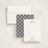 "Honorable" - Personalized Stationery Cards in Onyx by Jennifer Postorino - Assembled