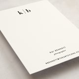 "Honorable" - Personalized Stationery Cards in Onyx by Jennifer Postorino - Detail