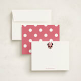 "Shine Bright Disney Minnie" - Personalized Stationery Cards in Bubblegum by Kacey Kendrick Wagner - Assembled