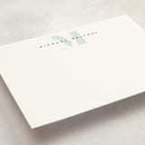 "Strong initial" - Personalized Stationery Cards in Marine by Creo Study - Detail