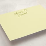 "Bloom" - Personalized Stationery Cards in Caribbean Citrus by Morgan Kendall - Detail