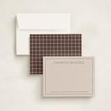 "Sans Serif" - Personalized Stationery Cards in Ginger by Hooray Creative - Assembled
