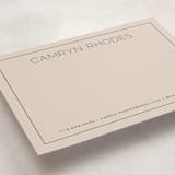 "Sans Serif" - Personalized Stationery Cards in Ginger by Hooray Creative - Detail