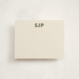 "shadowed" - Personalized Stationery Cards in Olive by Ellen Schlegelmilch - Front