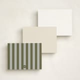 "shadowed" - Personalized Stationery Cards in Olive by Ellen Schlegelmilch - Back of Card Options