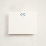 "Ellipse Monogram" - Personalized Stationery Cards in Cerulean by Olivia Raufman - Front