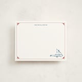 "Sail Away" - Personalized Stationery Cards in Cherry by Chris Ferebee - Front