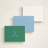 "Nuance" - Personalized Stationery Cards in Light Blue by Pati Cascino - Back of Card Options