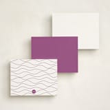 "Purple Thread" - Personalized Stationery Cards in Orchid by Riri Fabian - Back of Card Options