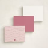 "Bold Ribbon" - Personalized Stationery Cards in Petal by Mellary Bitner - Back of Card Options