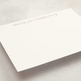 "Bold Ribbon" - Personalized Stationery Cards in Petal by Mellary Bitner - Detail