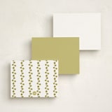 "Vine" - Personalized Stationery Cards in Chartreuse by Tamara Hilje - Back of Card Options