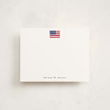 "American Flag" - Personalized Stationery Cards in Parchment by Jennifer Lew - Front