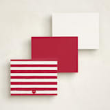 "American Flag" - Personalized Stationery Cards in Parchment by Jennifer Lew - Back of Card Options