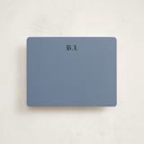 "Blackletter" - Personalized Stationery Cards in Slate by Helena Vitto - Front