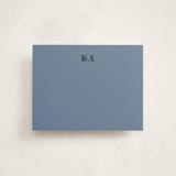 "Blackletter" - Personalized Stationery Cards in Slate by Helena Vitto - Front