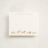 "Menagerie" - Personalized Stationery Cards in Butter by Sarah Knight - Front