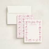 "Rosa" - Personalized Stationery Cards in Peony by Sarah Knight - Assembled