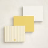 "Baby Ducks" - Personalized Stationery Cards in Buttercup by Angela Thompson - Back of Card Options