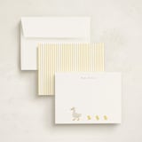 "Baby Ducks" - Personalized Stationery Cards in Buttercup by Angela Thompson - Assembled