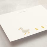 "Baby Ducks" - Personalized Stationery Cards in Buttercup by Angela Thompson - Detail