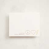 "Peace and Love" - Personalized Stationery Cards in Fairy by Alexandra Cohn - Front
