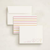 "Peace and Love" - Personalized Stationery Cards in Fairy by Alexandra Cohn - Assembled
