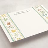 "Ribbons" - Personalized Stationery Cards in Duckegg by Sarah Knight - Detail