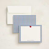 "ladybug picnic" - Personalized Stationery Cards in Sky by Jennifer Lew - Assembled