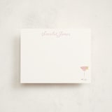"Cosmopolitan" - Personalized Stationery Cards in Grapefruit by Baumbirdy - Front