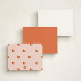 "Negroni" - Personalized Stationery Cards in Tangerine by Baumbirdy - Back of Card Options