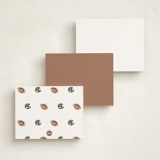 "Sportsy Football" - Personalized Stationery Cards in Ice by Teju Reval - Back of Card Options