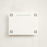 "Modern Quilter" - Personalized Stationery Cards in Sky by Julie Hebert - Front