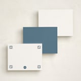 "Modern Quilter" - Personalized Stationery Cards in Sky by Julie Hebert - Back of Card Options