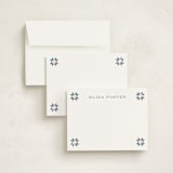 "Modern Quilter" - Personalized Stationery Cards in Sky by Julie Hebert - Assembled
