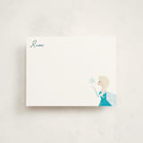 "Elsa's Snowflakes" - Personalized Stationery Cards in Frost by Holly Whitcomb - Front