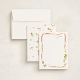 "Giardino" - Personalized Stationery Cards in Flame by Pati Cascino - Assembled