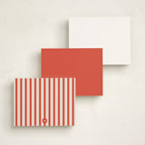 "Racquet" - Personalized Stationery Cards in Verona Sunset by Megan Davis - Back of Card Options