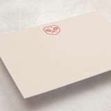"Racquet" - Personalized Stationery Cards in Verona Sunset by Megan Davis - Detail
