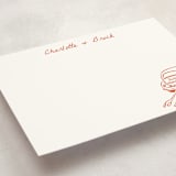 "Chic Soirée" - Personalized Stationery Cards in Verona Sunset by Cass Loh - Detail