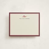 "Snail Mail" - Personalized Stationery Cards in Raspberry by Pati Cascino - Front