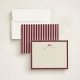 "Snail Mail" - Personalized Stationery Cards in Raspberry by Pati Cascino - Assembled