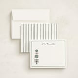 "Hand Illustrated Topiary" - Personalized Stationery Cards in Forest by Jackie Crawford - Assembled