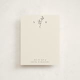 "Botanical Monogram" - Personalized Stationery Cards in Linen by Kelly Schmidt - Front