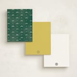 "Coastal Drift" - Personalized Stationery Cards in Caribbean Citrus by Pixel and Hank - Back of Card Options
