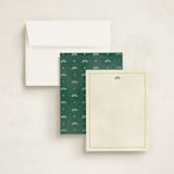 "Coastal Drift" - Personalized Stationery Cards in Caribbean Citrus by Pixel and Hank - Assembled