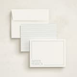"Linear" - Personalized Stationery Cards in Mint by Angela Garrick - Assembled