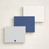 "Modern lines" - Personalized Stationery Cards in Classic Blue by Yuliya Evseeva - Back of Card Options