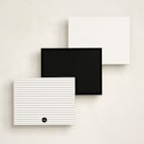 "address" - Personalized Stationery Cards in Pearl by Lori Wemple - Back of Card Options